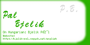 pal bjelik business card